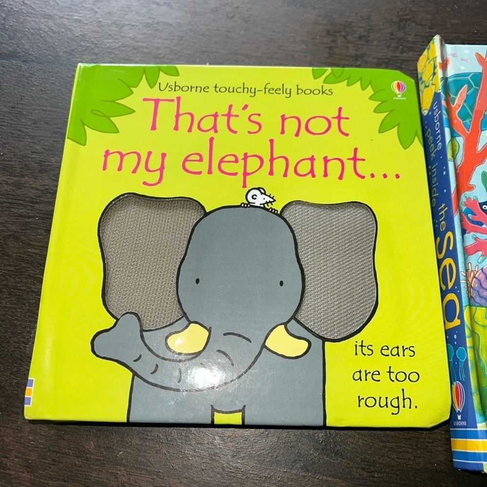 Children’s book Usborne Touchy-Feely Elephant Book (set of 2)